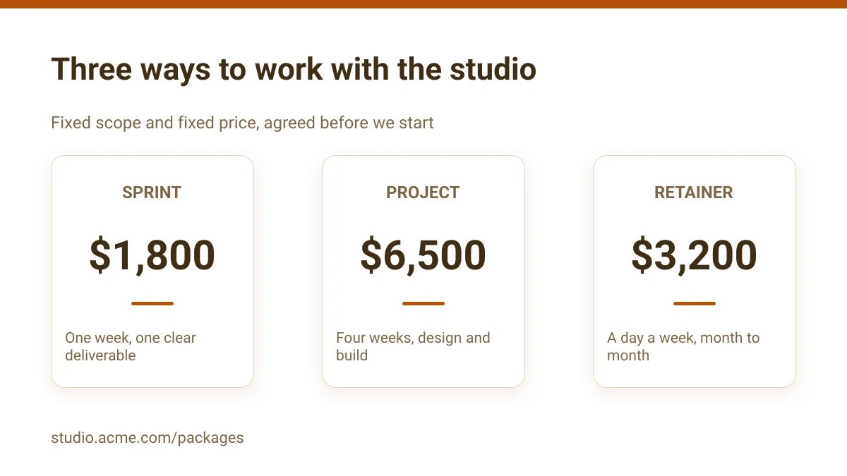 Service packages