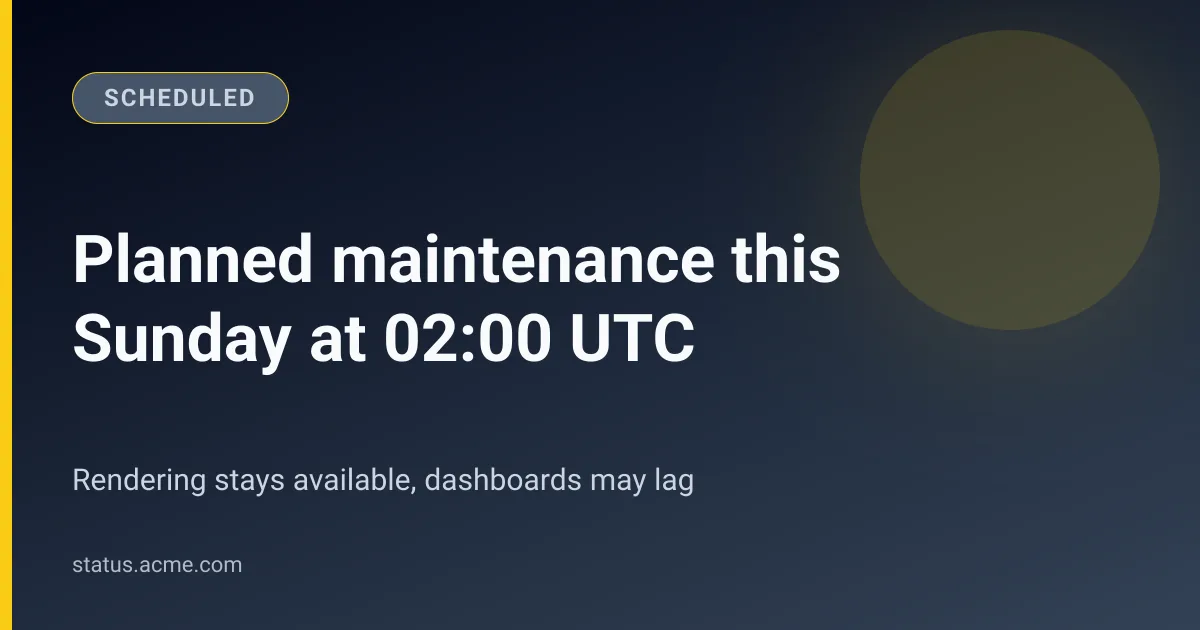 Status notice