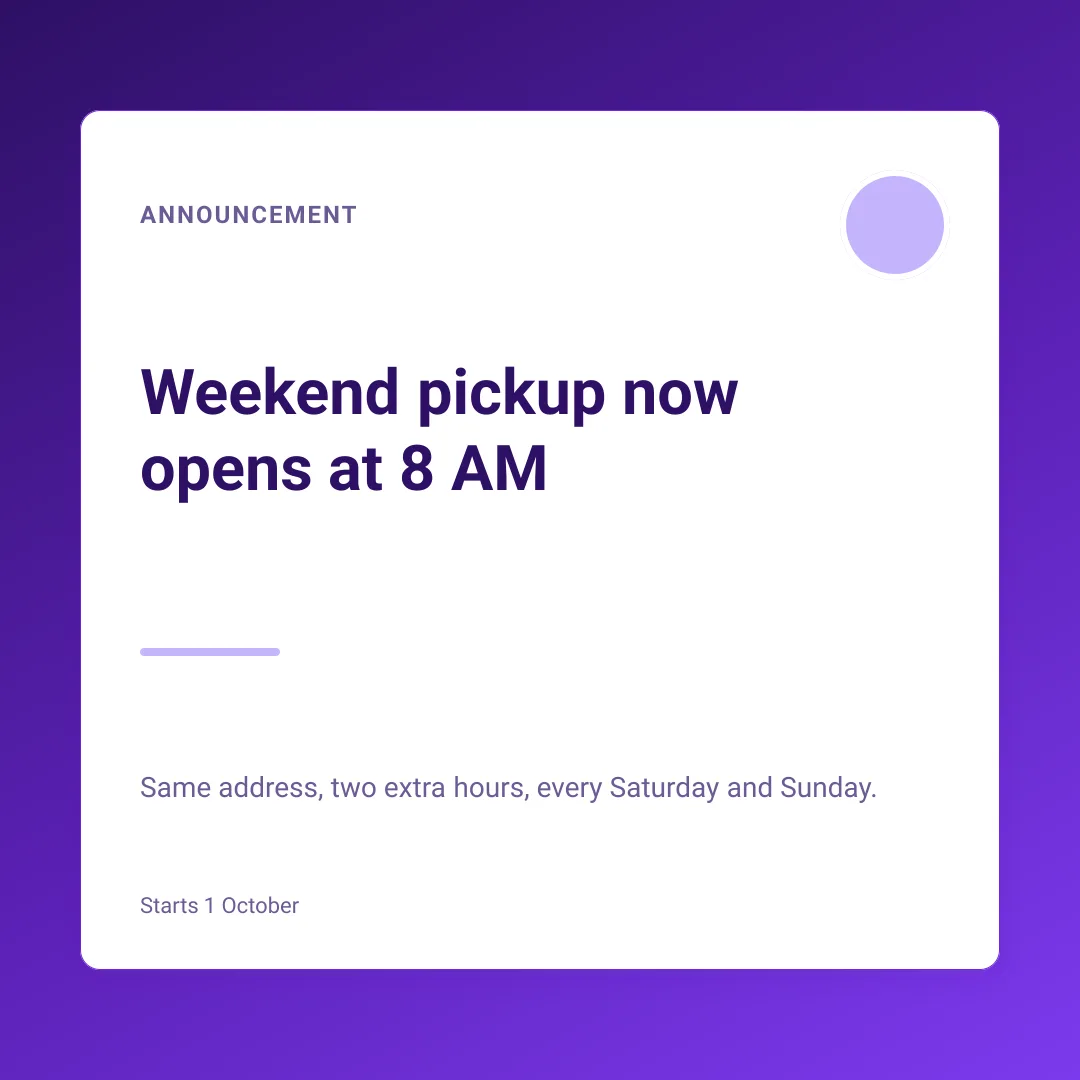 Announcement card