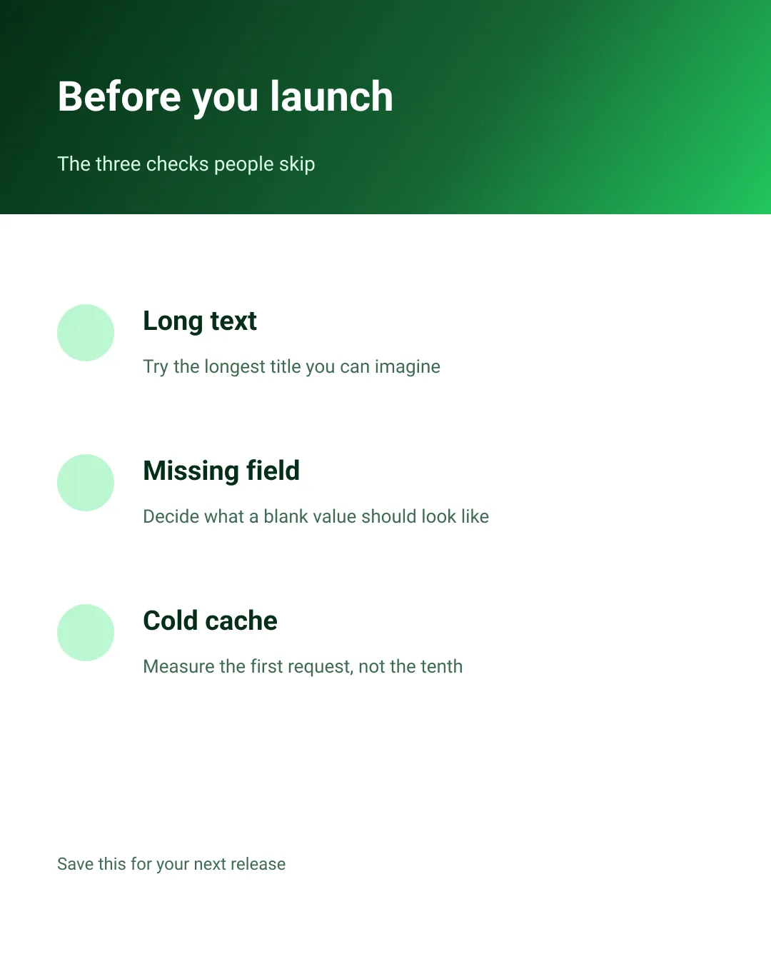Checklist post