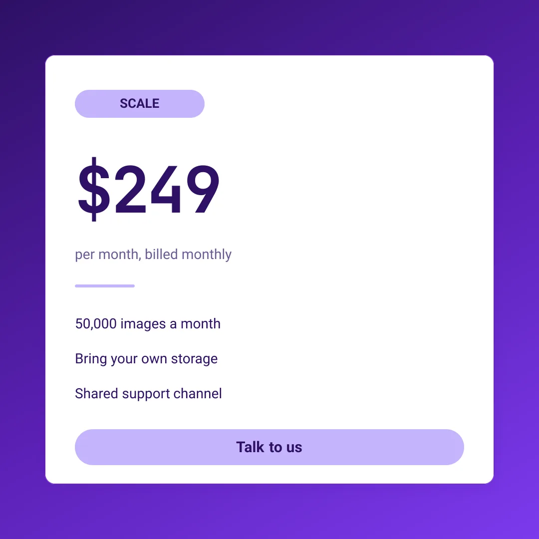 Scale price card