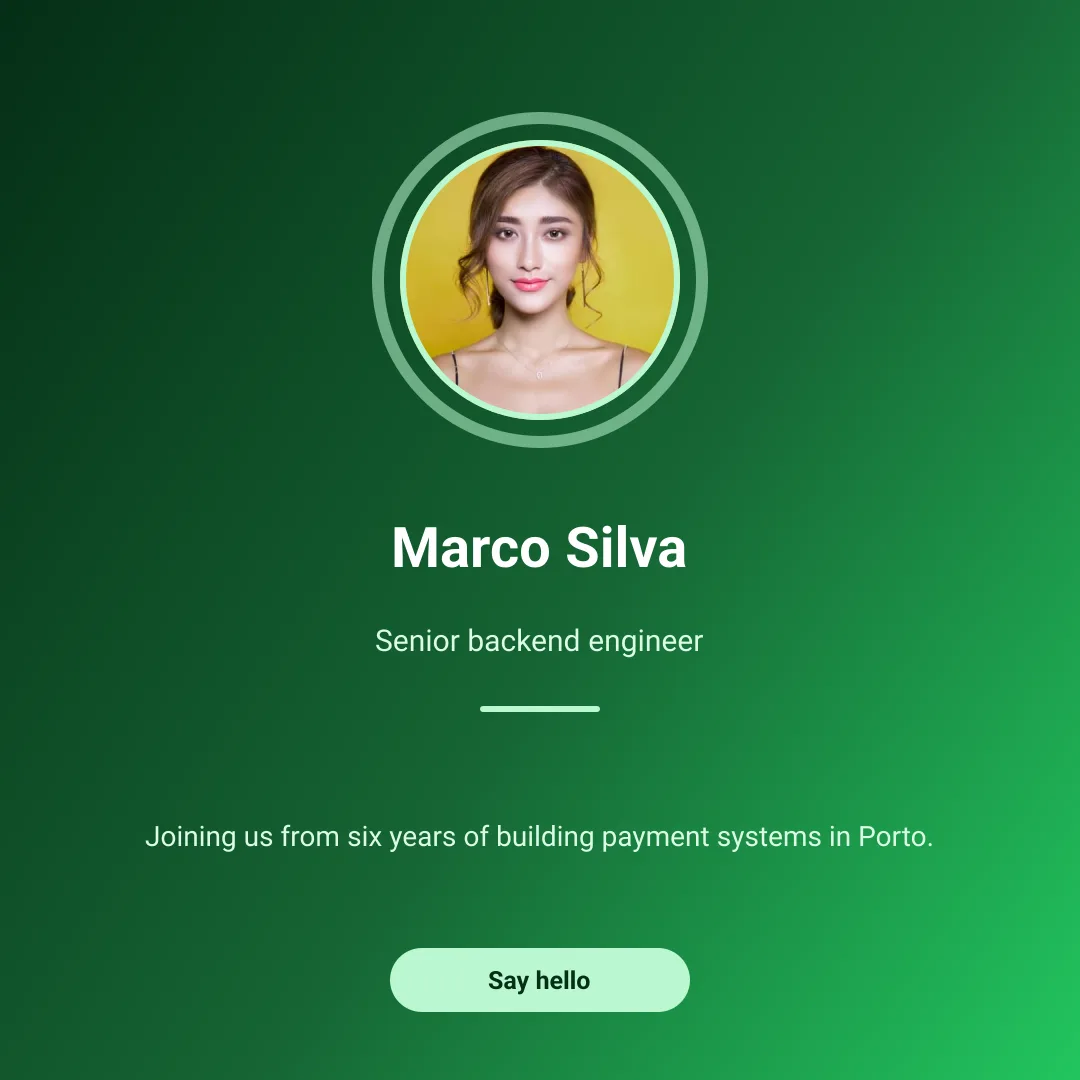 New hire card