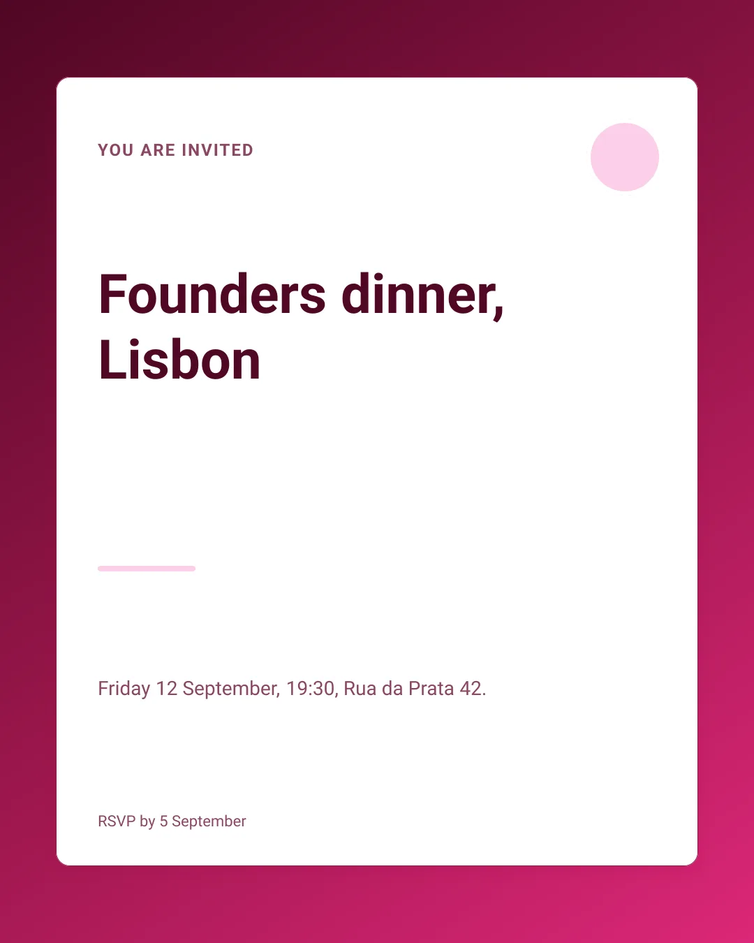 Invitation card
