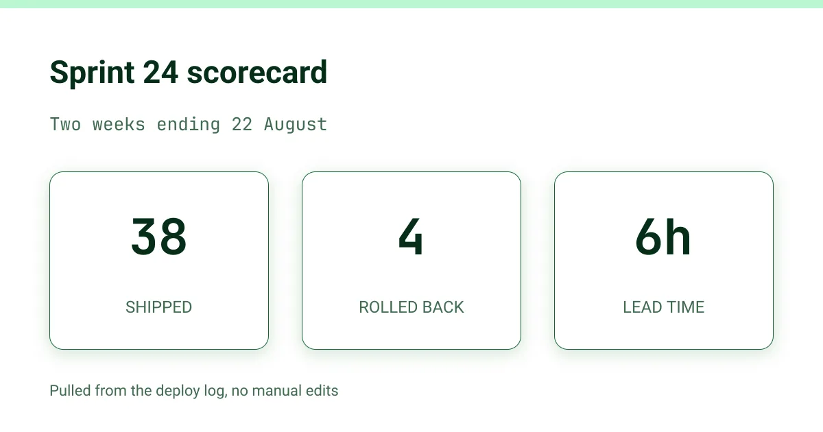 Team scorecard
