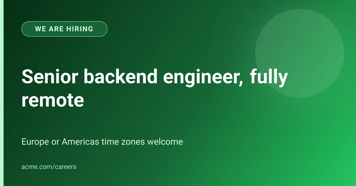 Hiring banner